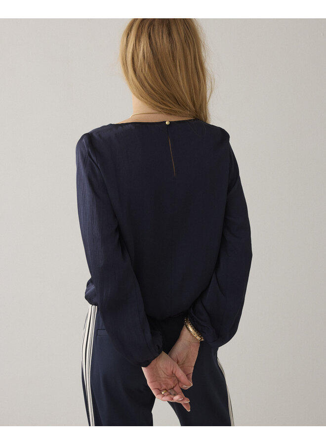 2s3444-11817 495 Summum Top Silky touch  Midnightblue