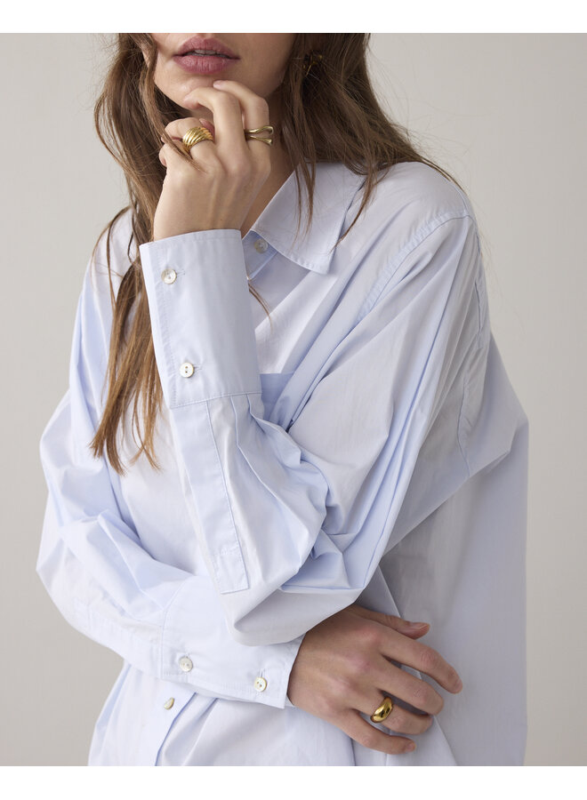 2s150-12119 423 Summum Blouse Crispy poplin  Softblue