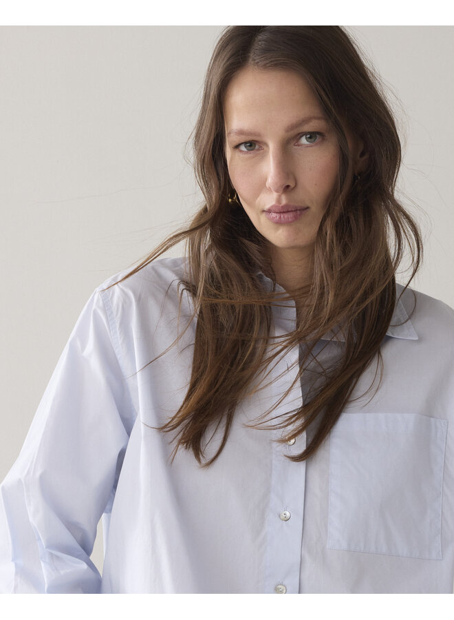 2s150-12119 423 Summum Blouse Crispy poplin  Softblue