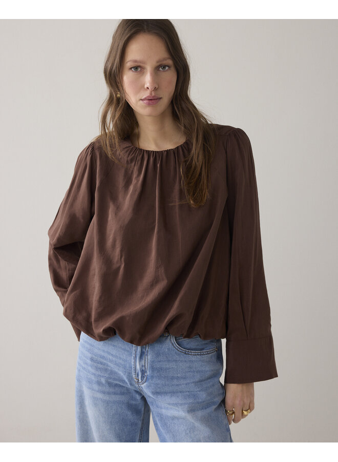 2s3401-12370 713 Summum Top Viscose cotton  Coffee