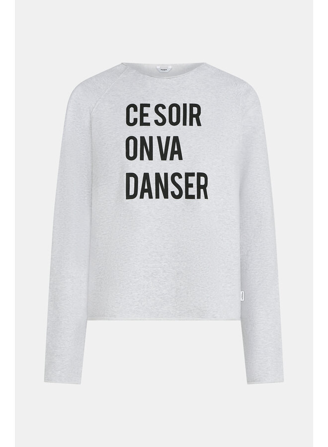 S26F1830 83m-90 Penn en Ink Sweater print grey mel. black