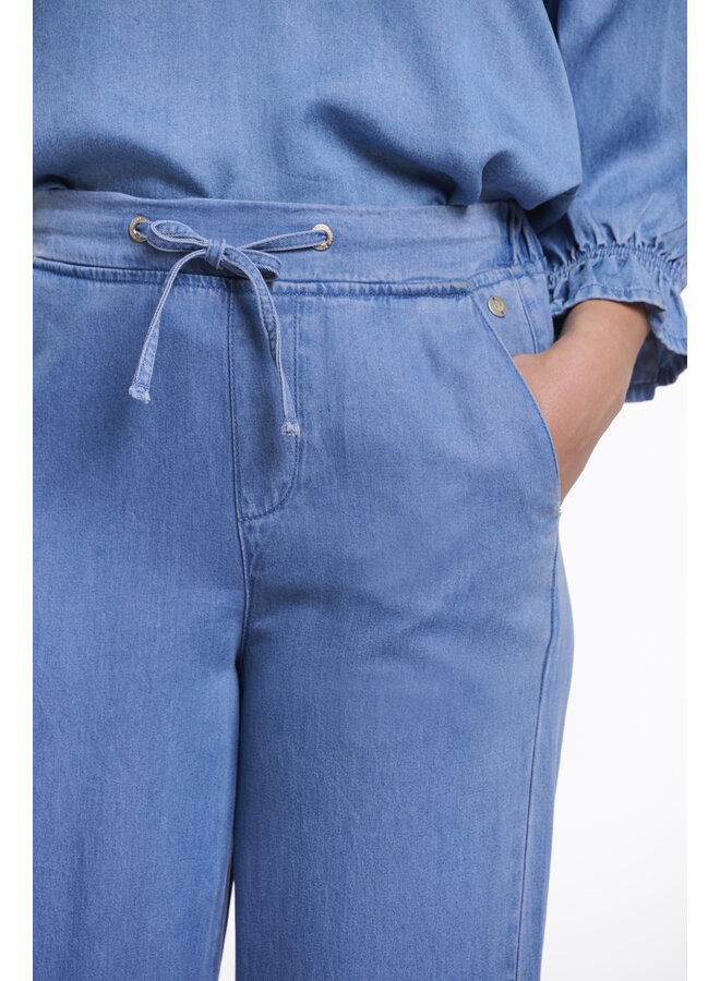 AnetteRegular.7002621 Rino&Pelle Regular length wide leg pants Washed blue