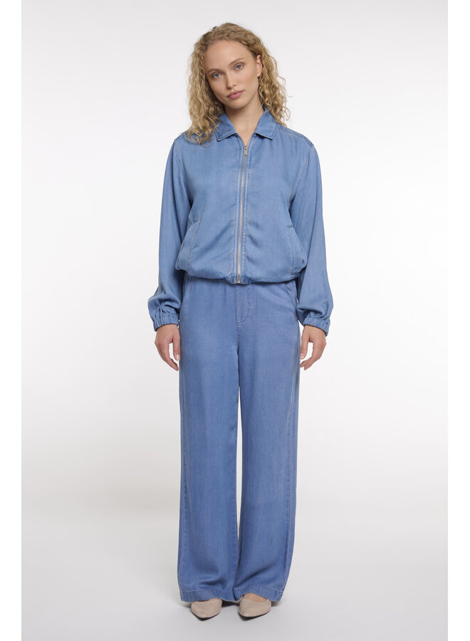 Myla.7002621 Rino&Pelle Puff sleeve zip jacket  Washed blue