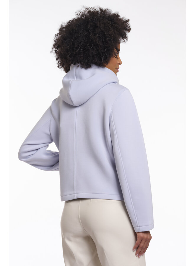 Jennifer.7002621 Rino&Pelle Double breasted jacket with detachable hood collar  Arctic blue