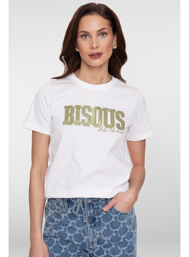 62072-24 010 Geisha T-shirt bisous off-white/green
