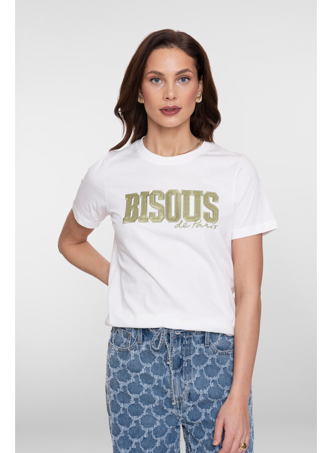 62072-24 010 Geisha T-shirt bisous off-white/green