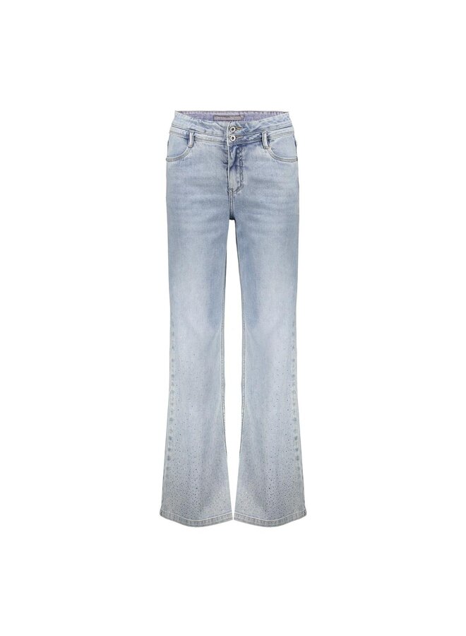 61033-10 830 Geisha Jeans wide stones bleached denim stones