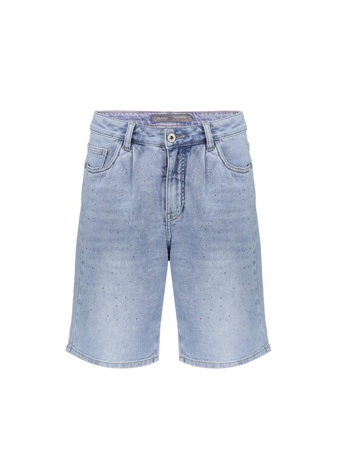 61049-10 830 Geisha Jeans shorts stones bleached denim stones