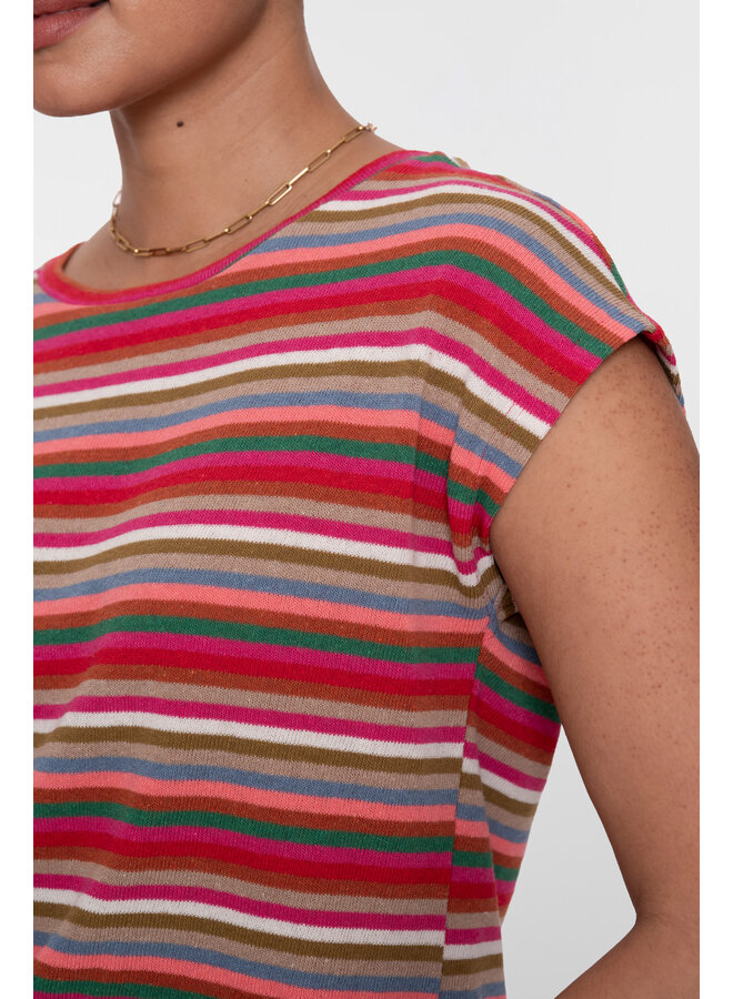 62157-20 450 Geisha top red/pink/orange