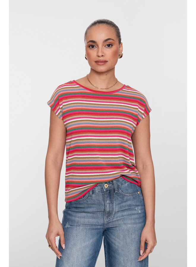 62157-20 450 Geisha top red/pink/orange