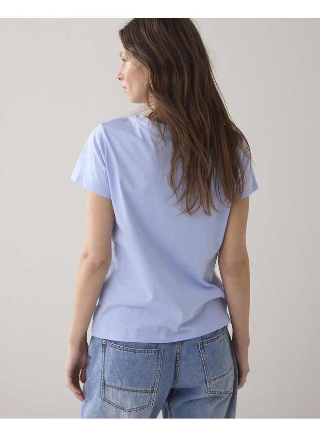 3s5185-30714 423 Summum Top Basic rhinestone  - Soft blue