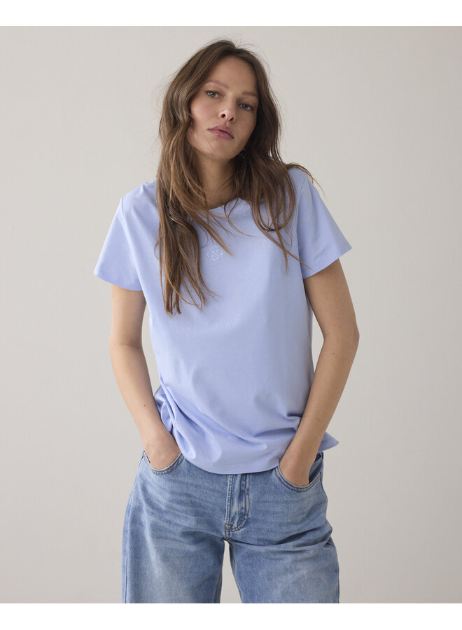 3s5185-30714 423 Summum Top Basic rhinestone - Soft blue