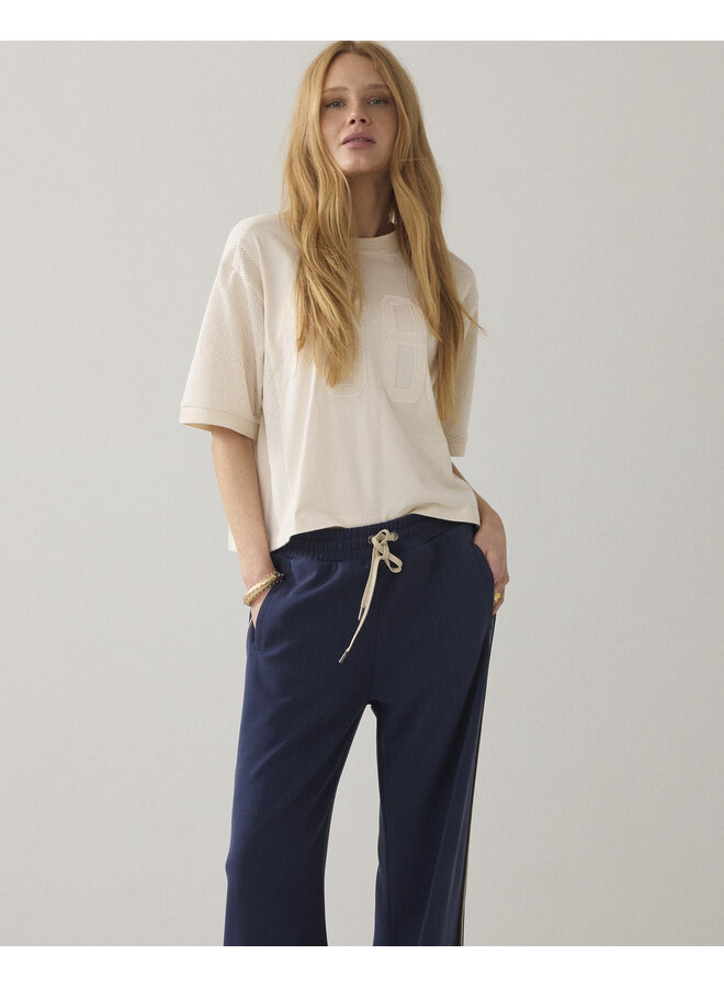 3s5282-30765 122 Summum Top Mesh and jersey  Ivory