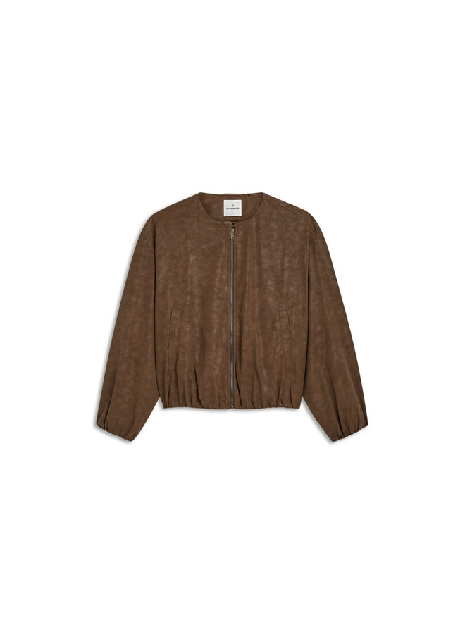 1s1297-12297 713 Summum Jacket Suedine leather  Coffee