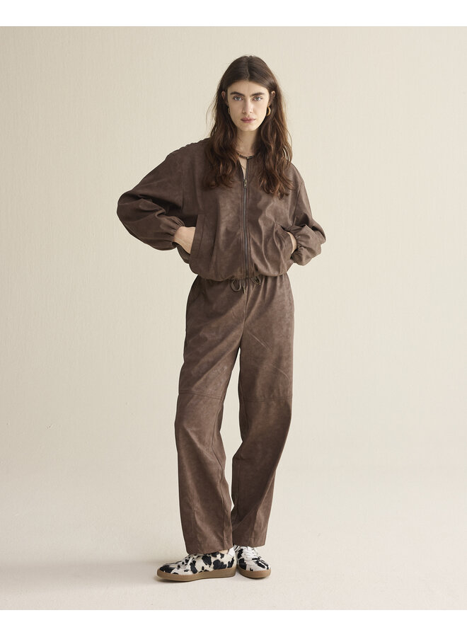 1s1297-12297 713 Summum Jacket Suedine leather  Coffee