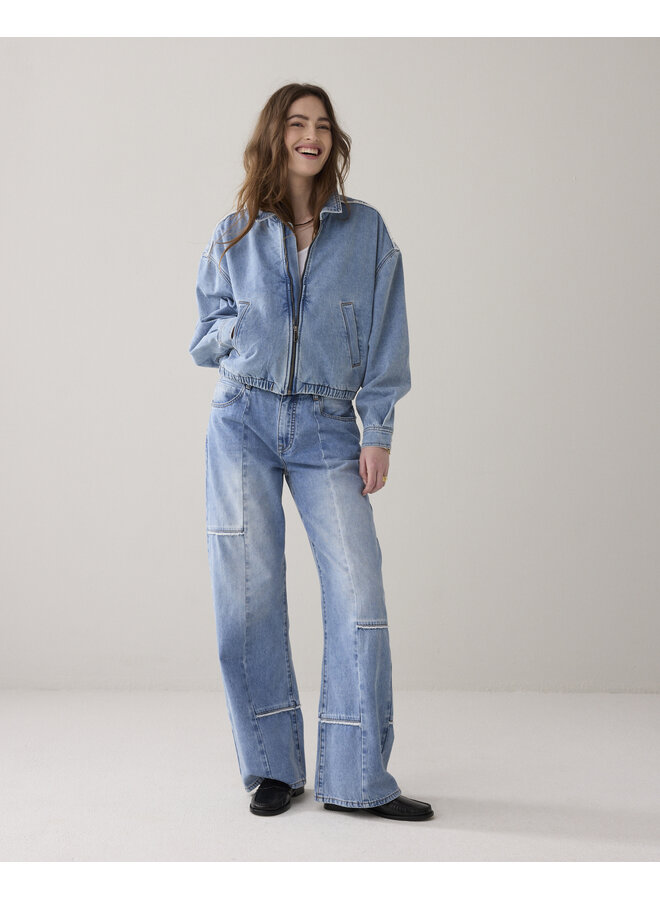 1s1285-5169 426 Summum Bomber denim jacket Vintage cotton twill  Vintagebluedenim