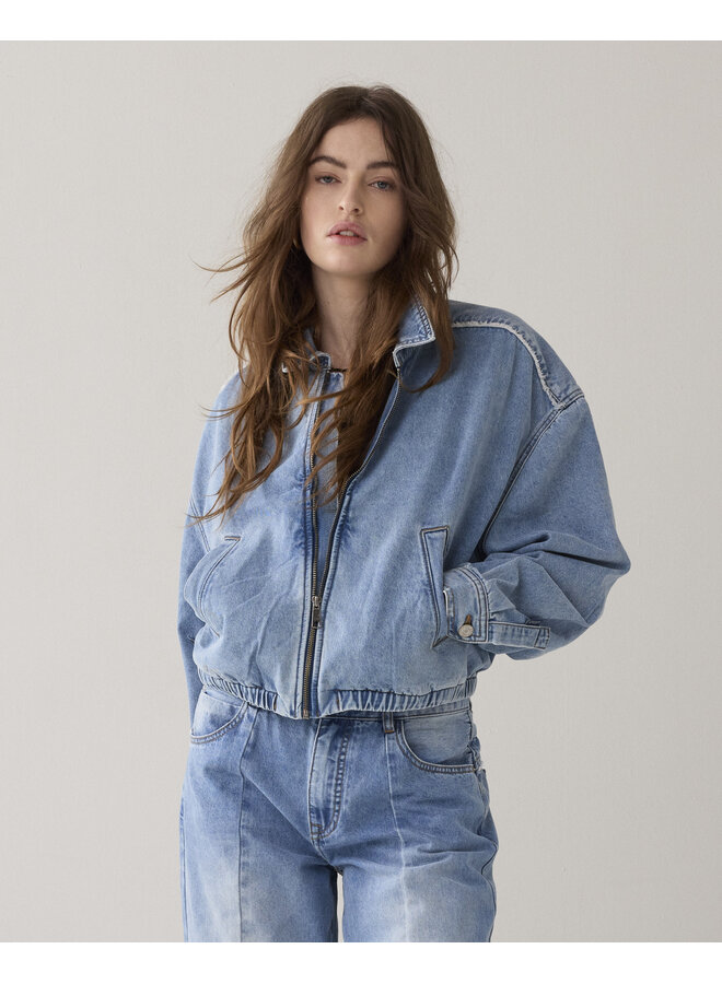 1s1285-5169 426 Summum Bomber denim jacket Vintage cotton twill  Vintagebluedenim