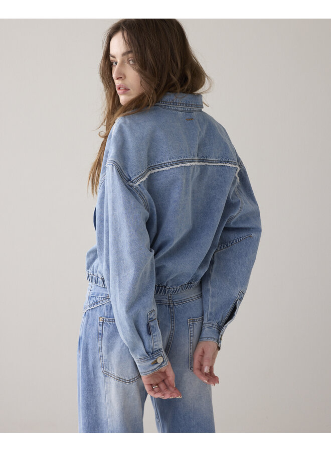 1s1285-5169 426 Summum Bomber denim jacket Vintage cotton twill  Vintagebluedenim