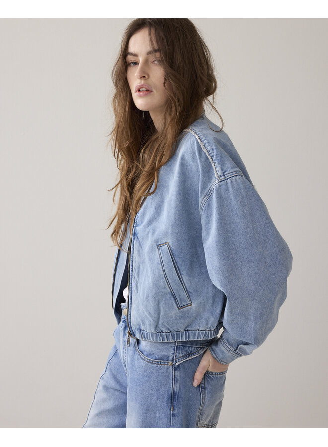 1s1285-5169 426 Summum Bomber denim jacket Vintage cotton twill  Vintagebluedenim