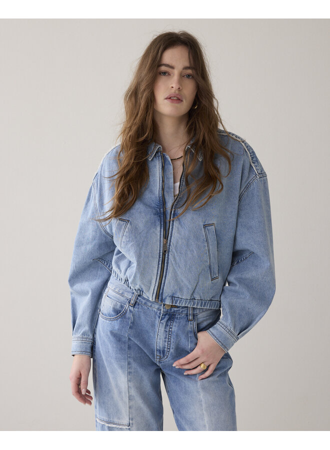 1s1285-5169 426 Summum Bomber denim jacket Vintage cotton twill  Vintagebluedenim