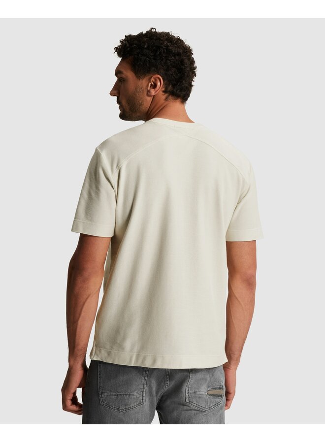 CTSS2602509 7178 Cast Iron Short sleeve r-neck regular fit twill jersey White Onyx