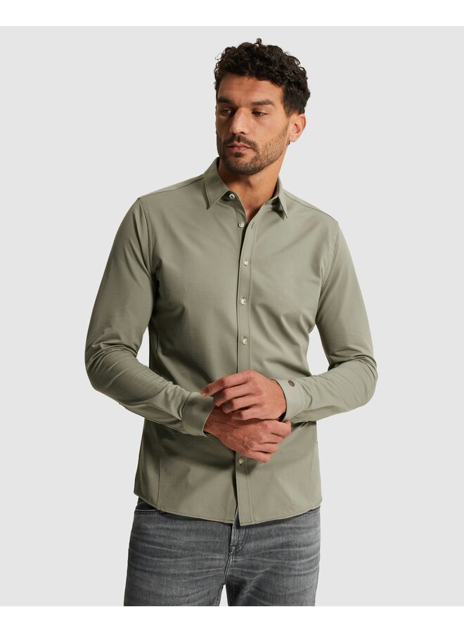 CSI2602200 6478 Cast Iron LONG SLEEVE SHIRT Twill Jersey 2 tone Dried Sage