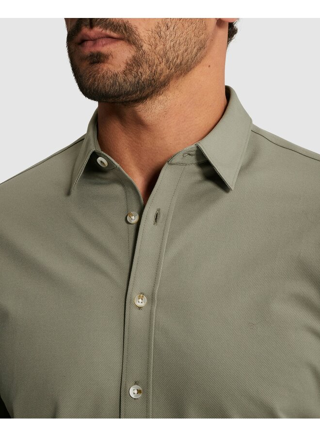 CSI2602200 6478 Cast Iron LONG SLEEVE SHIRT Twill Jersey 2 tone Dried Sage