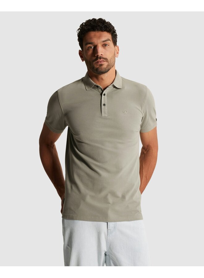 CPSS2602850 6478 Cast Iron Short sleeve polo slim fit fine pique essential Dried Sage