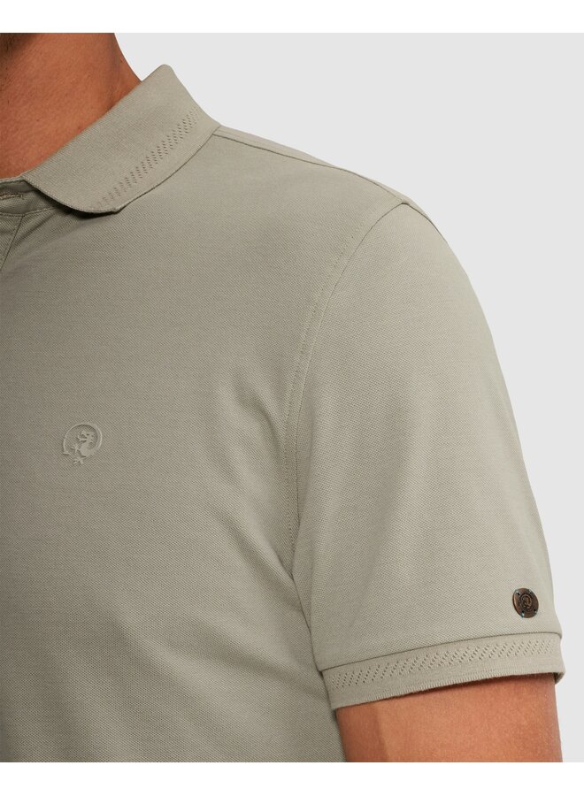 CPSS2602850 6478 Cast Iron Short sleeve polo slim fit fine pique essential Dried Sage