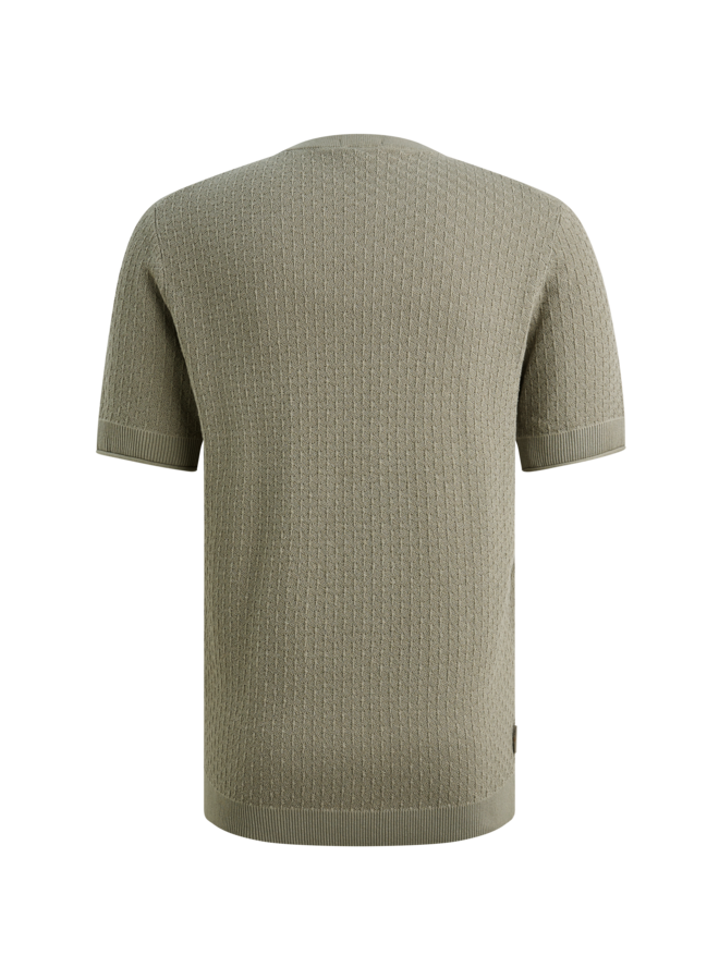 CTSS2602507 6478 Cast Iron Short sleeve r-neck regular fit cotton modal Dried Sage