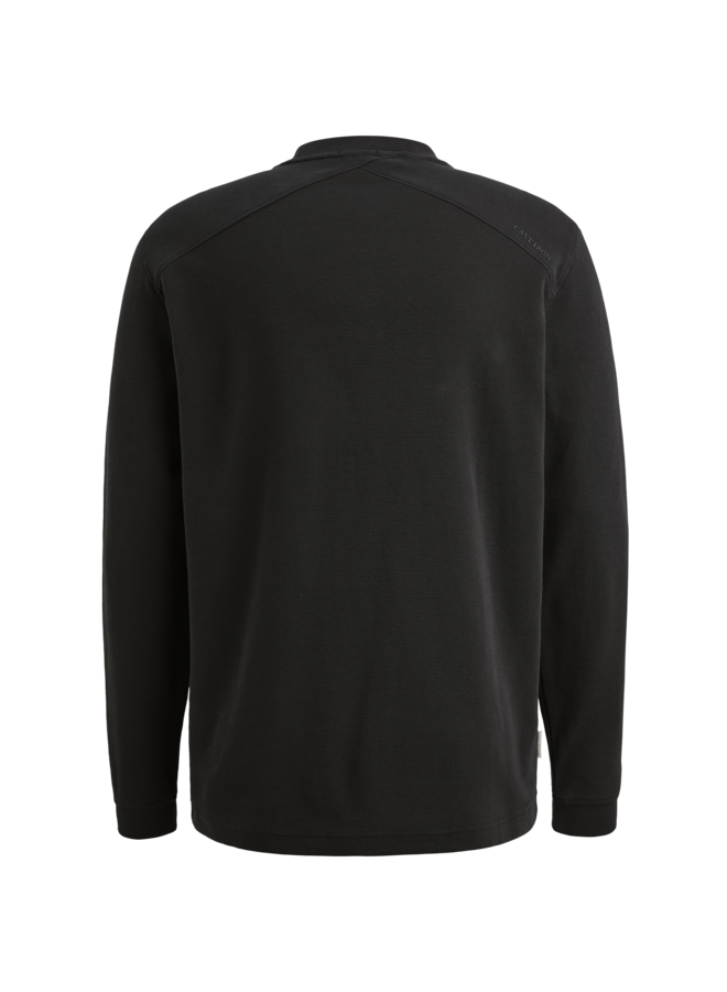CTS2602511 9159 Cast Iron Long sleeve r-neck regular fit structure jersey Black Sand