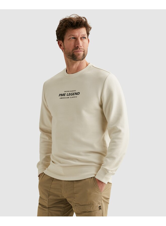 PSW2602485 7013 PME Legend Crewneck cotton blend sweat Bone White