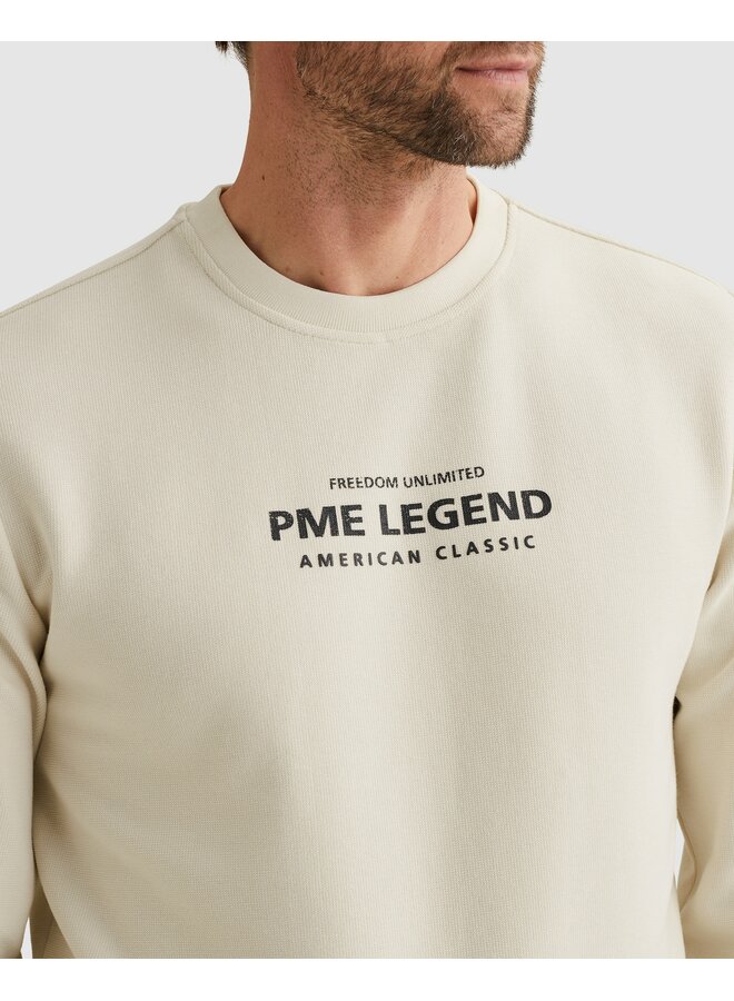PSW2602485 7013 PME Legend Crewneck cotton blend sweat Bone White