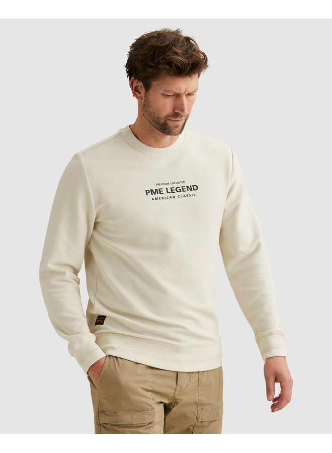 PSW2602485 7013 PME Legend Crewneck cotton blend sweat Bone White