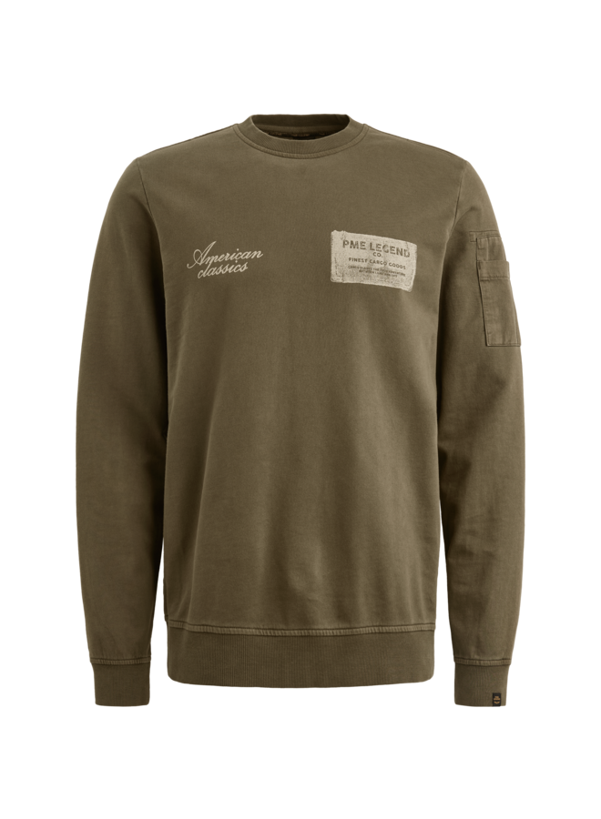 PSW2602482 6415 PME Legend Crewneck french terry gd Ivy Green