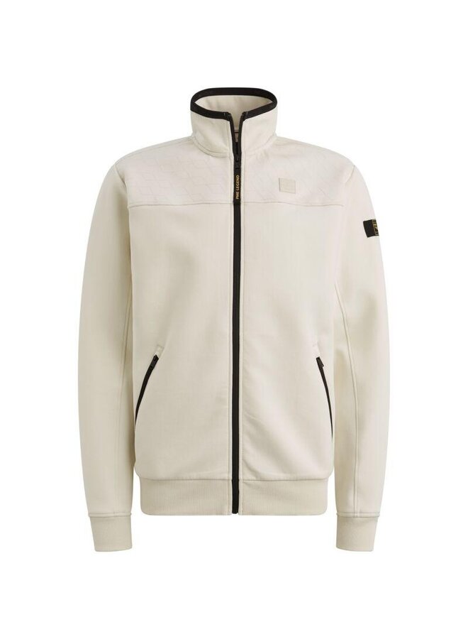 PSW2602476 7013 PME Legend Zip jacket interlock sweat Bone White