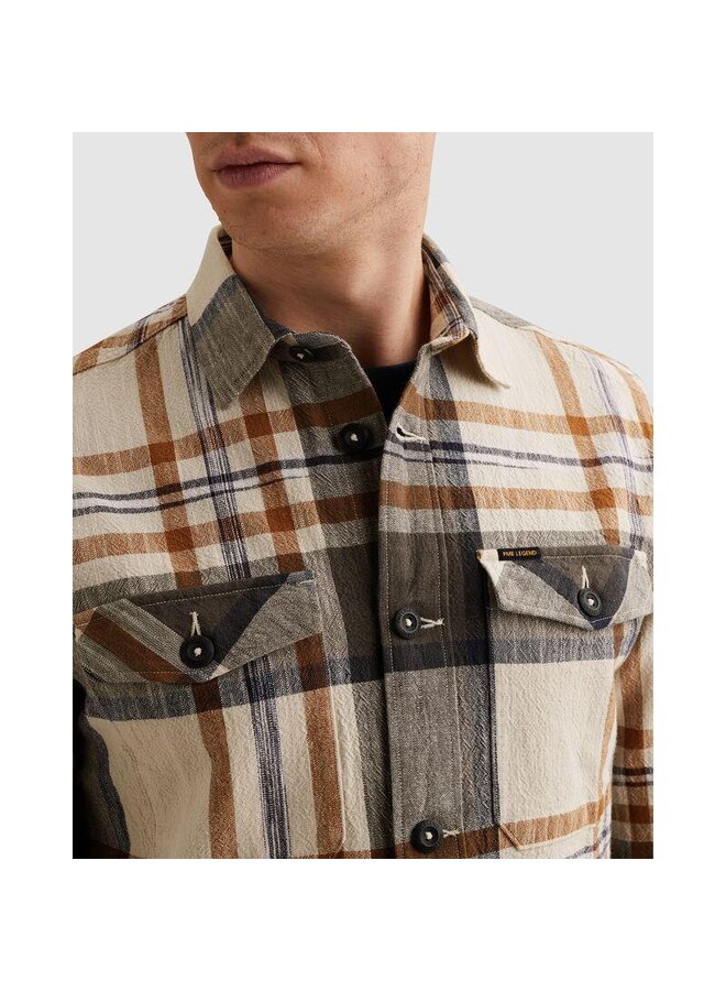 PSI2602218 8127 PME Legend LONG SLEEVE SHIRT Big Check inject Glazed Ginger