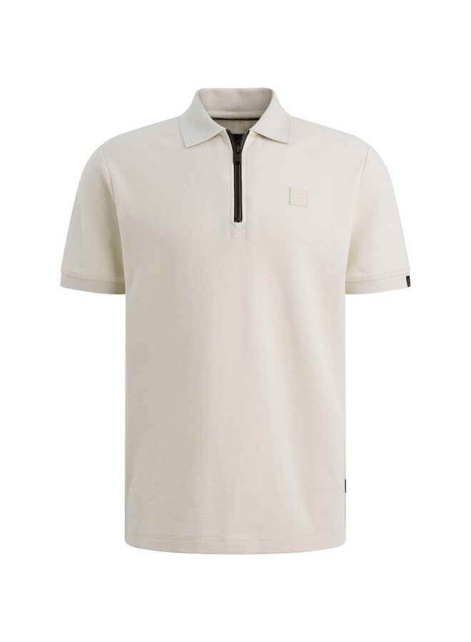PPSS2602857 7013 PME Legend Short sleeve polo waffle structure pique Bone White
