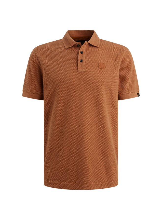 PPSS2602856 8127 PME Legend Short sleeve polo popcorn jersey Glazed Ginger