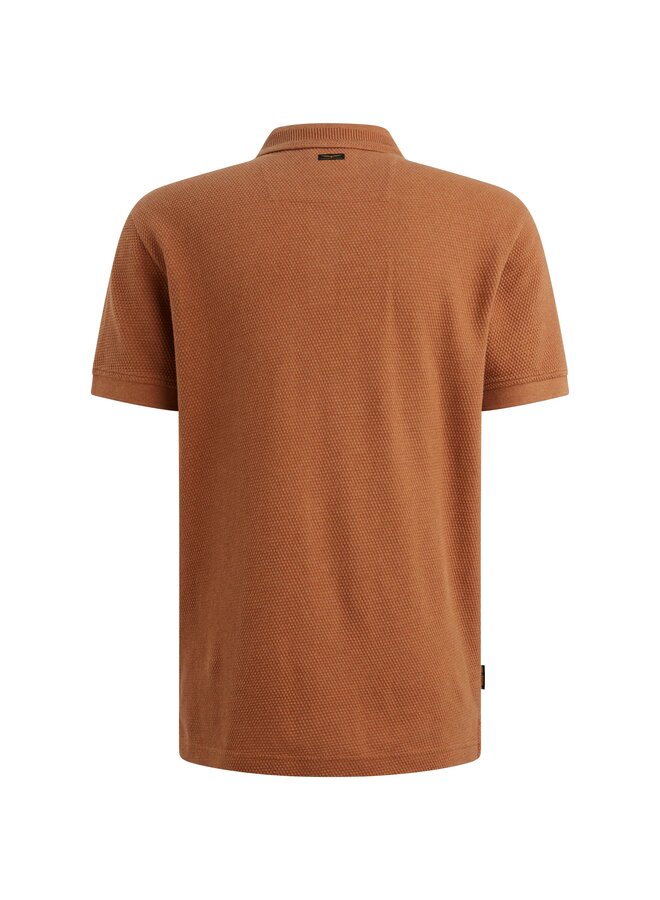 PPSS2602856 8127 PME Legend Short sleeve polo popcorn jersey Glazed Ginger