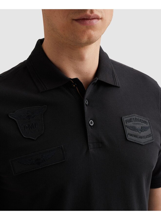 PPSS2602851 5281 PME Legend Short sleeve polo fine pique badge Salute