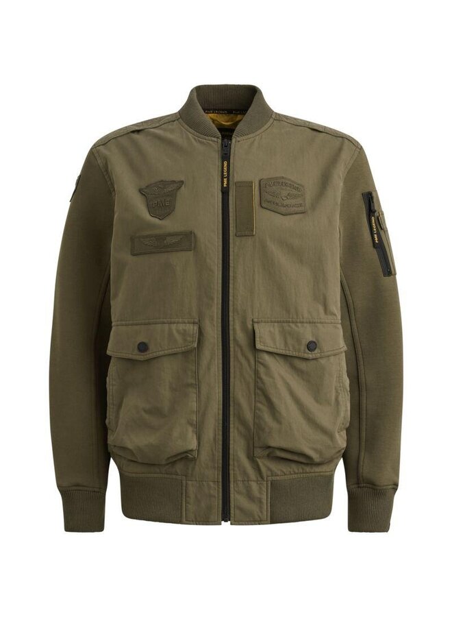 PJH2602486 6415 PME Legend Bomber jacket bonded micro fleece nylon mix hybrid Ivy Green