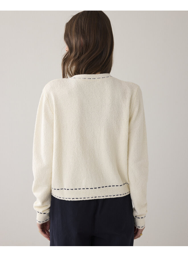 7s7995-70072 122 Summum cardigan Frisee knit Ivory