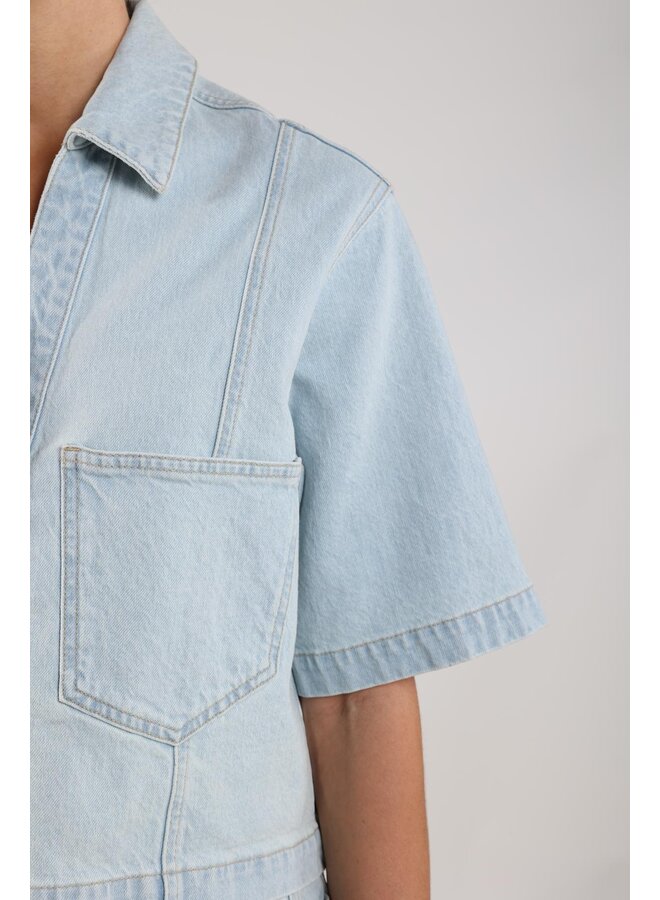 NKS13104 24 Nukus Stijn Jacket Bleached Denim