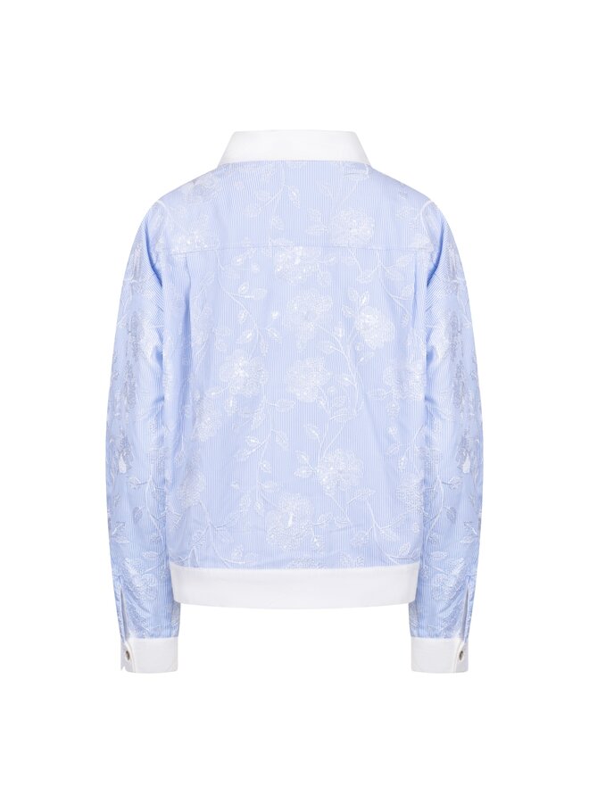 NKS02202 315 Nukus Meave Blouse Embroidery Offwhite/Cloudy