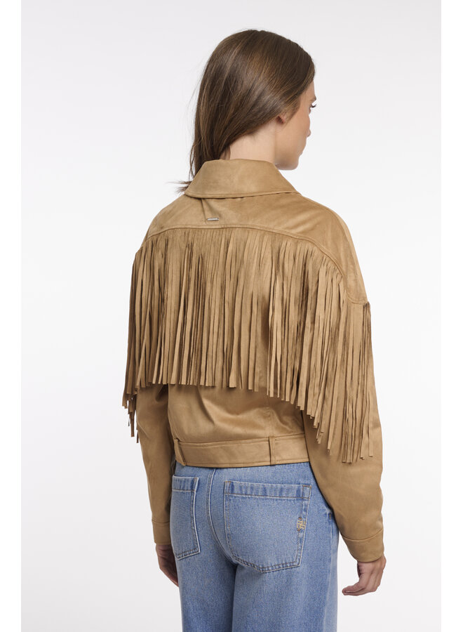 Ravenna.7002621 Rino&Pelle Jacket with fringes  Burlywood