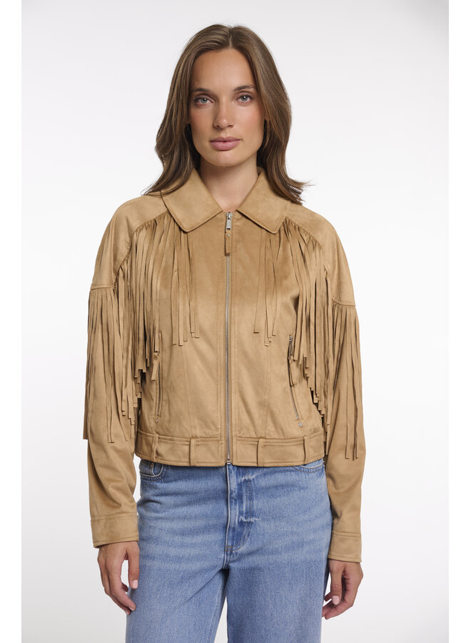 Ravenna.7002621 Rino & Pelle Jacket with fringes Burlywood