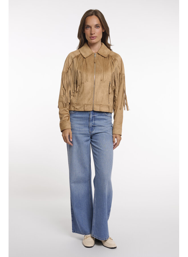 Ravenna.7002621 Rino&Pelle Jacket with fringes  Burlywood