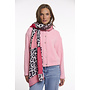Arva.7002621 Rino&Pelle Colorblok scarf with leopard print  Fire leopard
