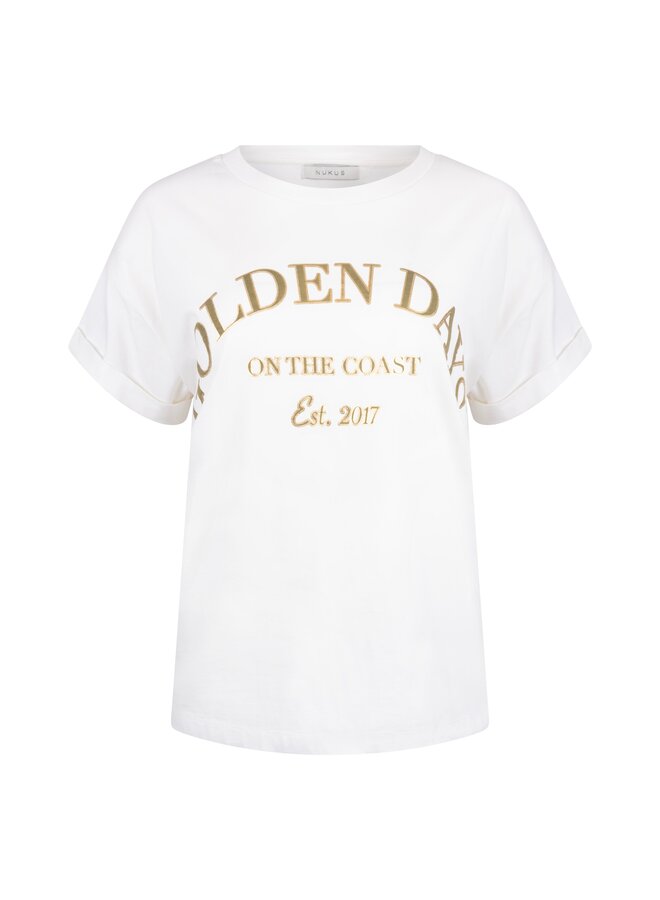 NKS04023 281 Nukus Sanne Shirt Golden Days Offwhite/Army